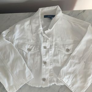white denim cropped jacket